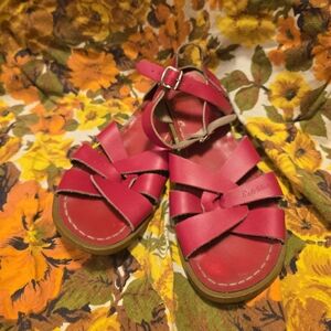 Salt Water Sandals by Hoy Red Retro Sandals